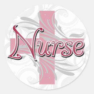 Adesivo Enfermeiro Rosa Cruzado/Rodo