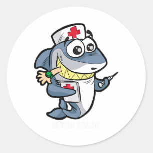 Adesivo ENFERMEIRO SHARK Dom para o Médico Medicina do Hos