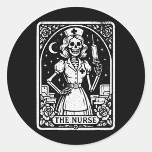 Adesivo Enfermeiro Skeleton Tarot Card Enfermeiro Rn Lpn