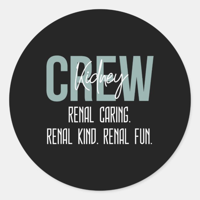 Adesivo Enfermeiro-técnico de diálise Enfermeiro-Rins Trip (Frente)