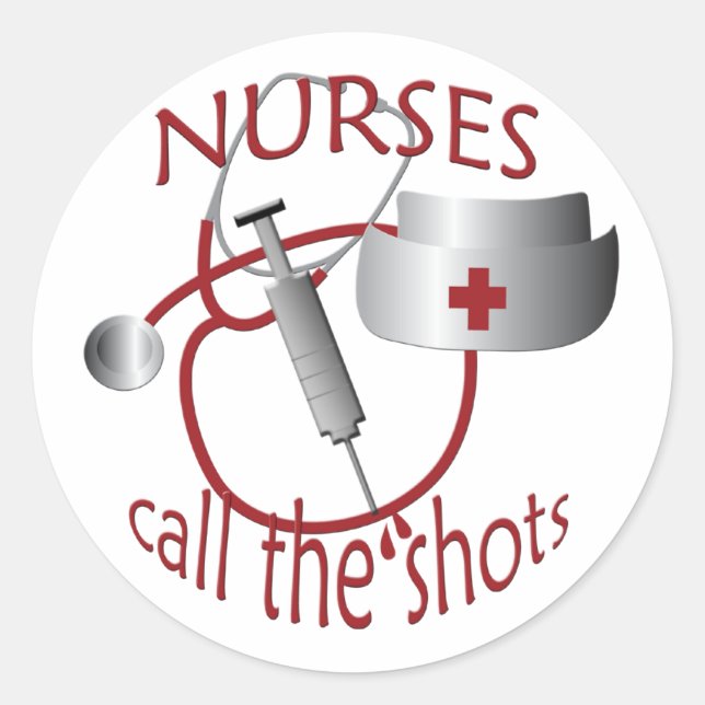 Adesivo Enfermeiros chamam o Shots Nurse Sticker (Frente)