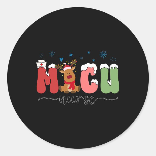 Adesivo Enfermeiros Homens Mulheres de Natal Cuidados Médi (Frente)