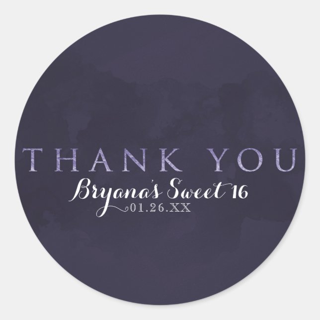 Adesivo Enfumaçado Plum Cinza Chic Glam Modern OBRIGADO (Frente)