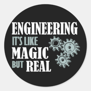 Adesivo Engenharia - É como Magia, mas Real