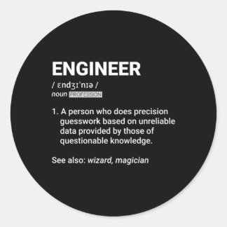 Adesivo Engenharia geeky de definição de engenheiro