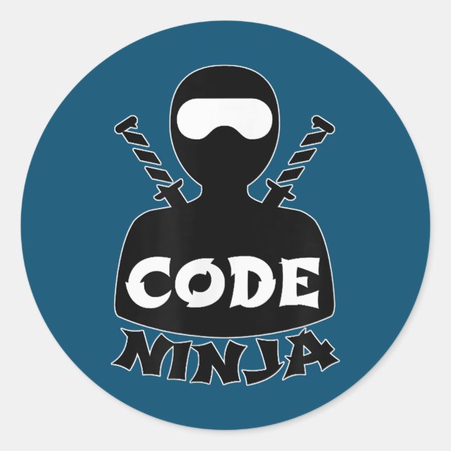 Adesivo Engenheiro de Codificação de Computadores Ninja -  (Frente)