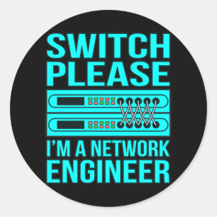 Adesivo Engenheiro de rede Geek do programador técnico de