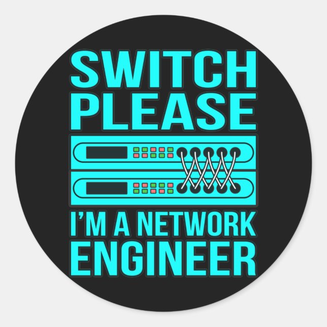 Adesivo Engenheiro de rede Geek do programador técnico de  (Frente)