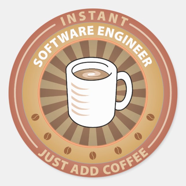 Adesivo Engenheiro de software instantâneo (Frente)
