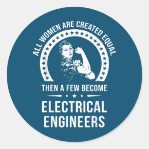 Adesivo Engenheiro Elétrico Para Mulheres É Criado Igual