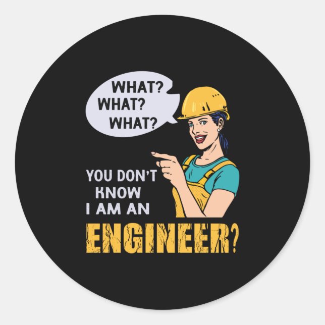 Adesivo Engenheiro Eu Sou Um Engenheiro (Frente)