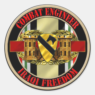 Adesivo engenheiro OIF da Divisão de Cavalaria 1rua