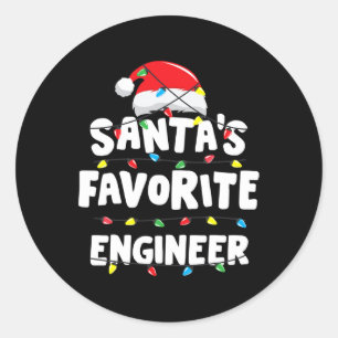 Adesivo Engenheiro Papai noel De Natal Favorito Engraçado