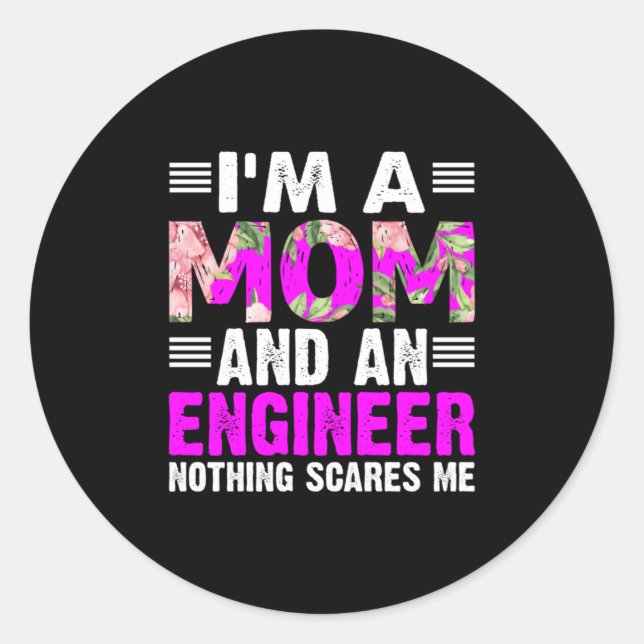Adesivo Engineer Art A Mom And An Engineer (Frente)