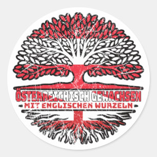 Adesivo England Englisch Österreichisch Österreich Baum