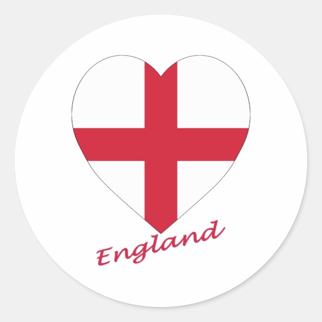 Adesivo England Flag Heart (Frente)