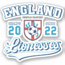 Adesivo England Lionesses Champions 2022 College Style