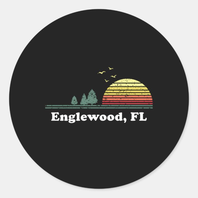 Adesivo Englewood Florida Home Impressão (Frente)