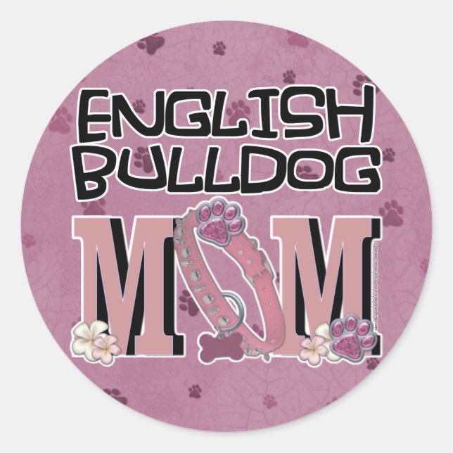 Adesivo English Bulldog MOM (Frente)