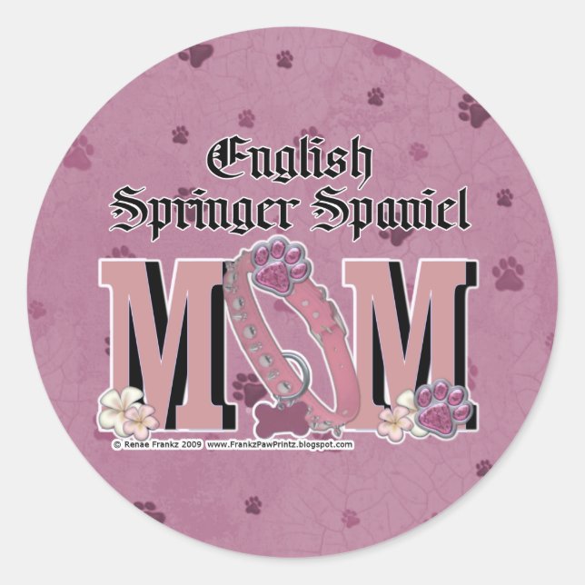 Adesivo English Springer Spaniel MOM (Frente)