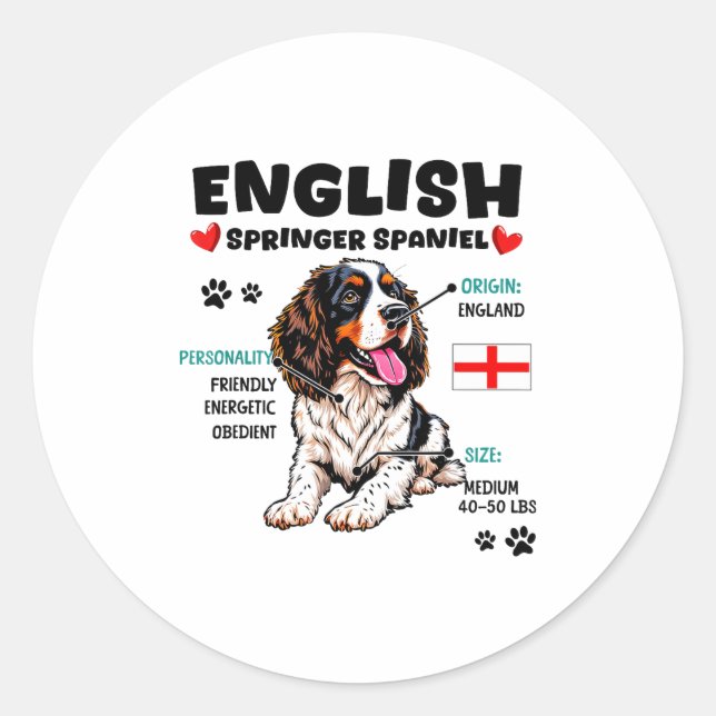 Adesivo English Springer Spaniel Owner Funny Dog Lover  (Frente)