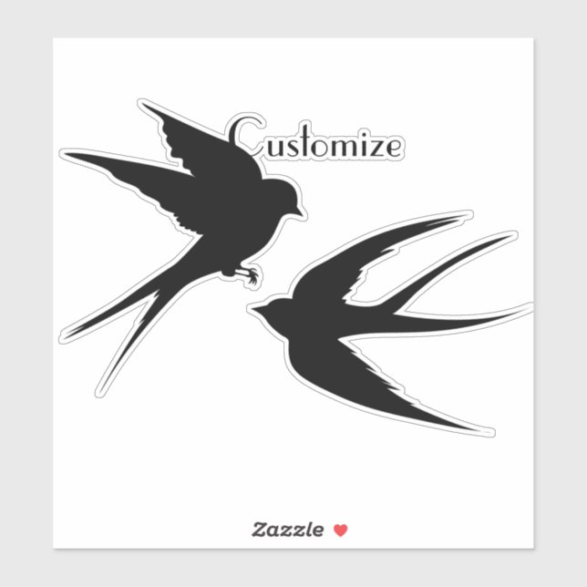 Adesivo Engolir Aves Silhouettes Thunder_Cove (Folha)