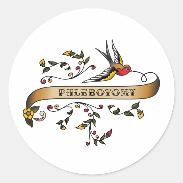 Adesivo Engolir e rolar com flebotomia (Frente)