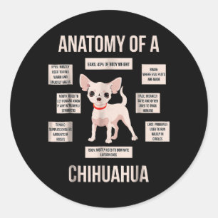Adesivo Engraçada Anatomia Do Presente De Um Chihuahua