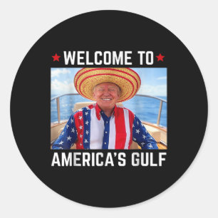 Adesivo Engraçada Camisa Do Golfo Dos Eua América Trump Am