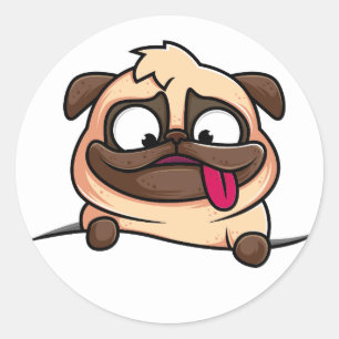 Adesivo Engraçada Engraçada Bonita Puppy - Pau
