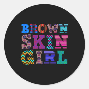 Adesivo Engraçada Garota Marrom Presente Melanin Queen Jun