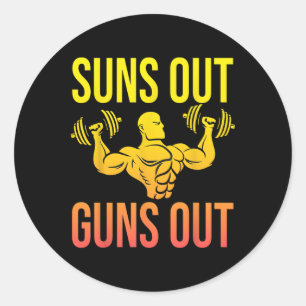 Adesivo Engraçada Malhação do Bodybuilding Sun Sai das Arm