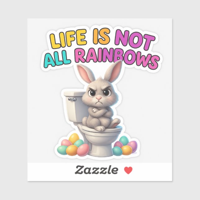 Adesivo Engraçada Páscoa Coelhinha (Folha)