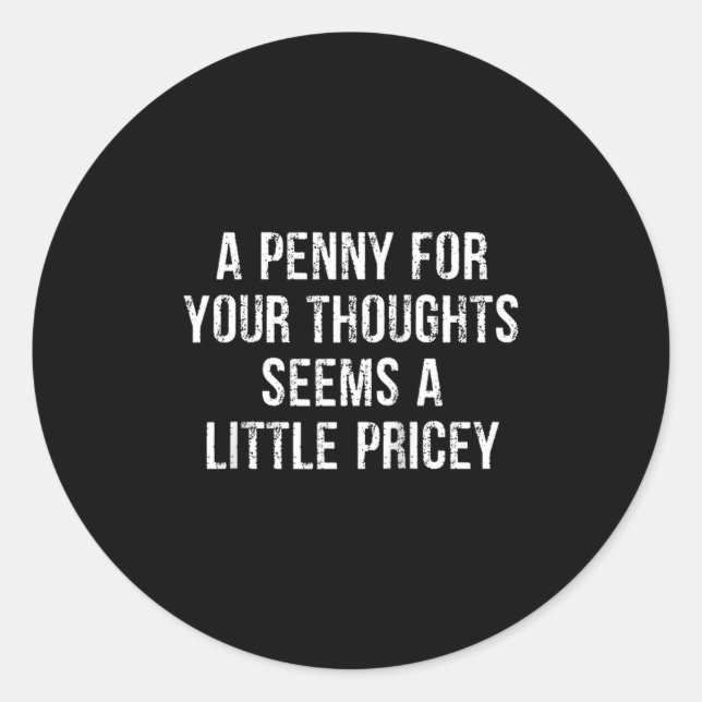 Adesivo Engraçada, Penny For Your Thoughts Raglan Baseball (Frente)
