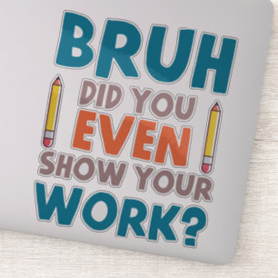 Adesivo Engraçada Piada de professor de matemática Melhor 