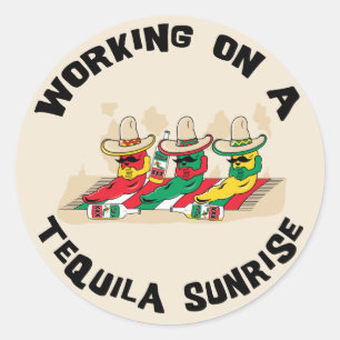 Adesivo Engraçada Tequila Mexicana Sunrise