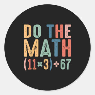 Adesivo Engraçado 100 Dias Equação de Matemática Escolar F