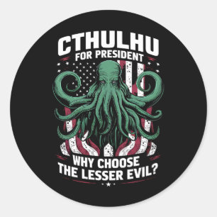 Adesivo Engraçado 2024 Eleições Cthulhu Para Presidente