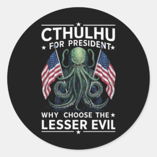 Adesivo Engraçado 2024 Eleições Cthulhu Para Presidente