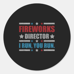 Adesivo Engraçado 4º De Julho Diretor De Fogos De Artifíci