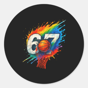 Adesivo Engraçado 67 Basquete Seis Sete 6 7 Meme 67