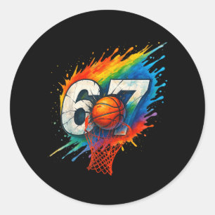 Adesivo Engraçado 67 Basquete Seis Sete 6 7 Meme 67