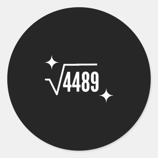 Adesivo Engraçado 67 Meme Raiz Quadrada 4489 Gíria Profess (Frente)