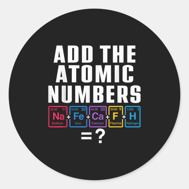 Adesivo Engraçado 67 Seis Sete Elementos Correspondentes P (Frente)