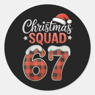 Adesivo Engraçado 67 Seis Sete Meme Brainrot 67 Natal Esqu