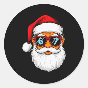 Adesivo Engraçado 6 7 Seis Sete Meme Rosto do Papai Noel N
