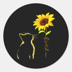 Adesivo Engraçado 8647 Sutil 86 47 Cat Sunflower Trump Cat