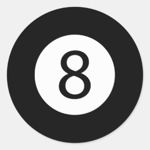 Adesivo Engraçado 8 Ball Magic Billiards Piscina Preguiços