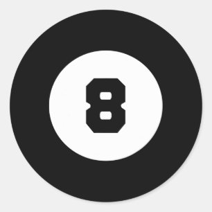 Adesivo Engraçado 8 Ball Magic Oito Billiards Piscina Pret
