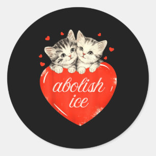 Adesivo Engraçado abolir gelo, gato fofo valentines mulher